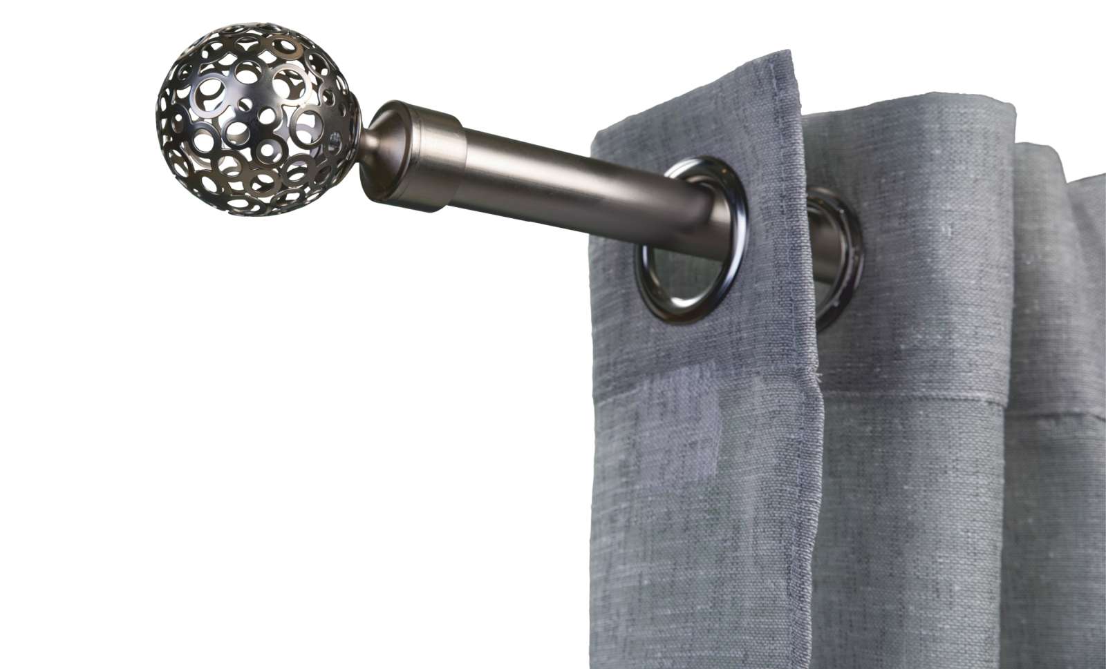 Κουρτινόβεργα επεκ/μενη Σχ.Globe 120cm-210cm Black nickel