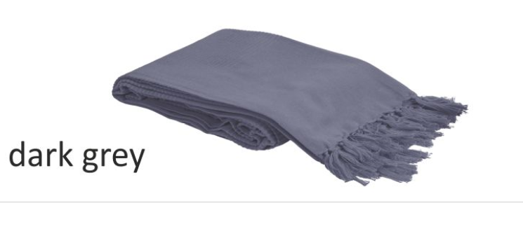 Ριχτάρια  Σχ. Irma  80%cot-20%pol Dark Grey 180x300cm