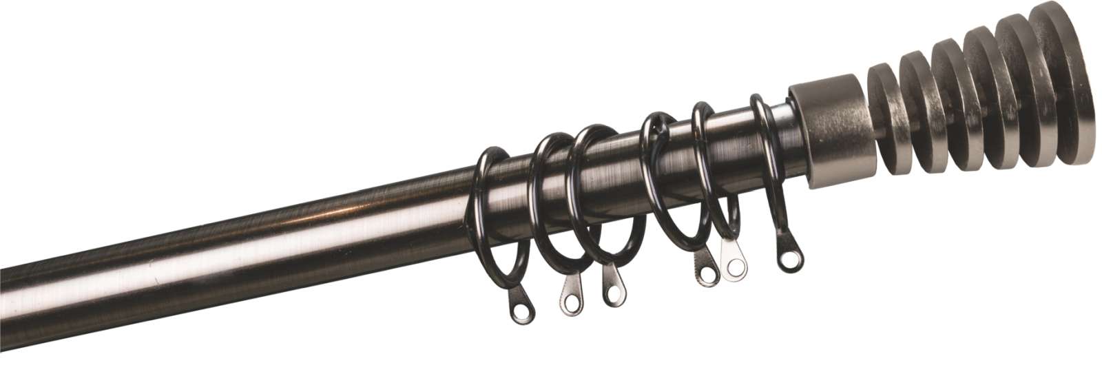 Κουρτινόβεργα επεκ/μενη Σχ. Slices 120cm-210cm Black nickel