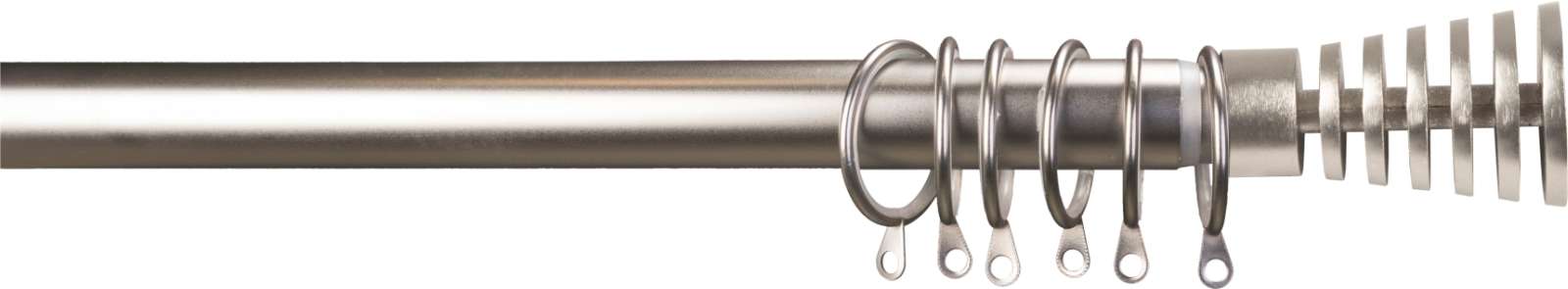 Κουρτινόβεργα επεκ/μενη Σχ. Slices 120cm-210cm Satin nickel