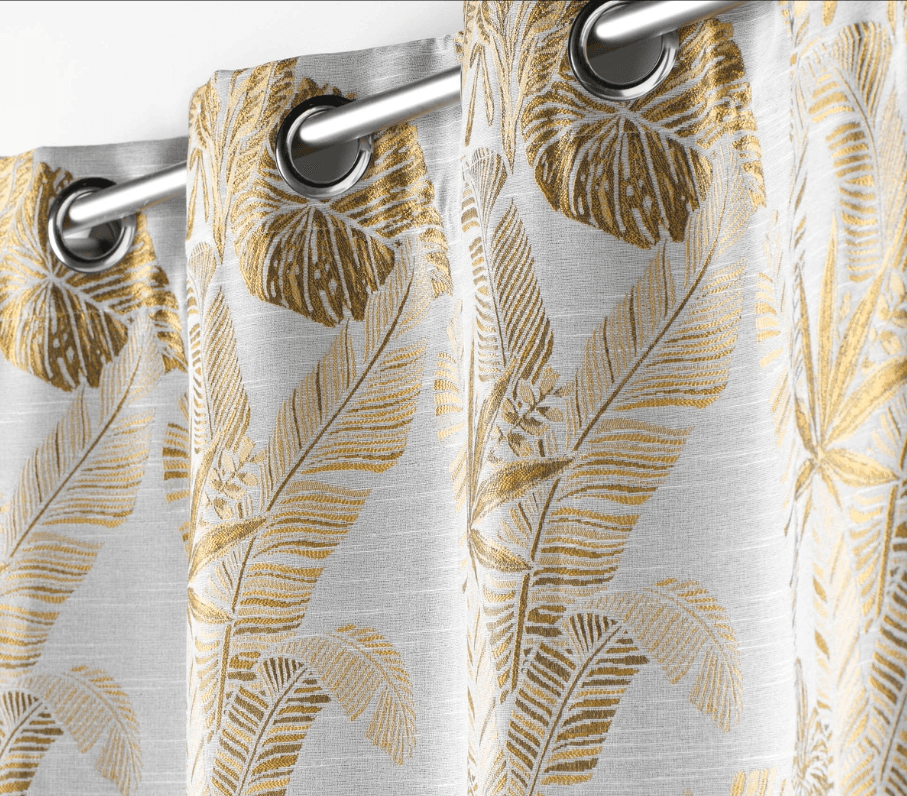 Κουρτίνα Σχ. Cocoon beige 140x260cm ζακάρ έτοιμη ραμμένη με κρίκους 100% pol.