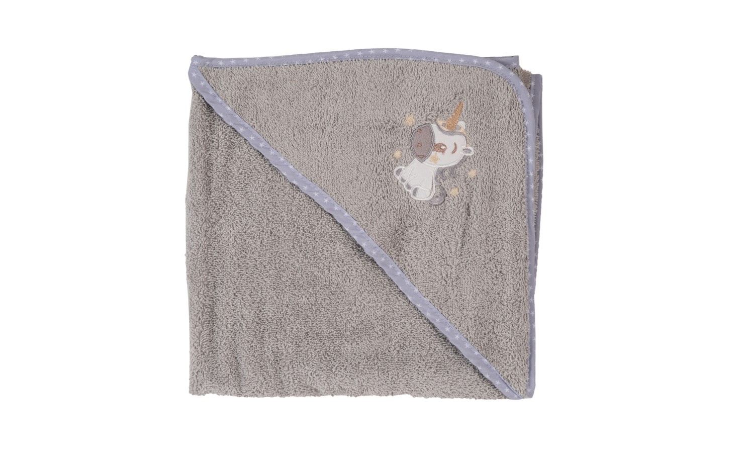 Πετσέτα με κουκούλα  Σχ.Pony 75X75cm 100% cotton Grey