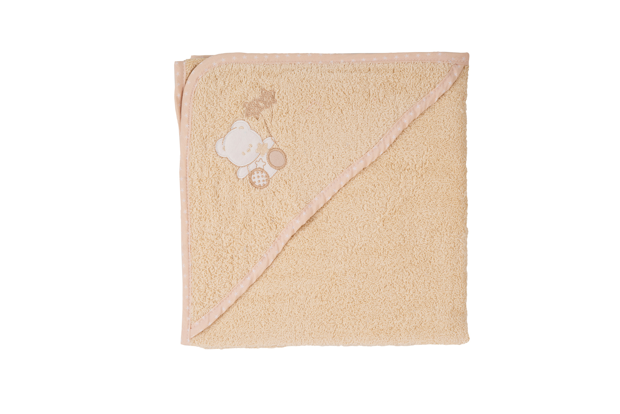 Πετσέτα με κουκούλα  Σχ.Pony 75X75cm 100% cotton Beige